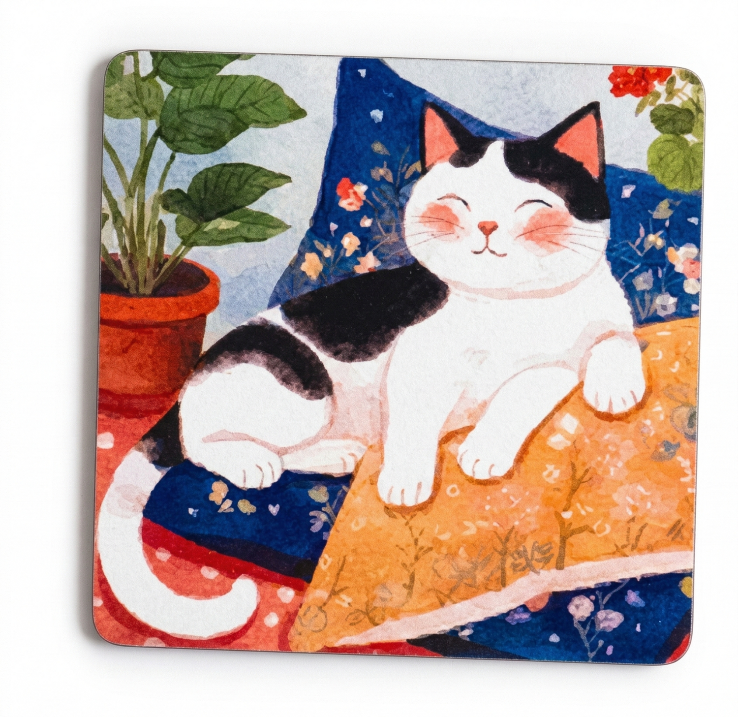 Katha Plates Wall Art • Multicolor • 4″×4″ (Set of 1) • MDF • Ready-to-Hang Walll Décor for Home, Hotel, Café & Office